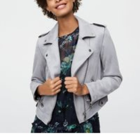 LOFT Jackets & Blazers - LOFT Faux Suede Moto Jacket sz 2
